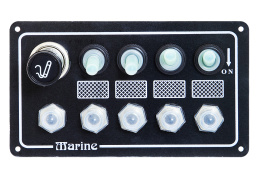 Панель выключателей ТMC 4 тумблера, 5 предохранителей, прикуриватель (10247866)